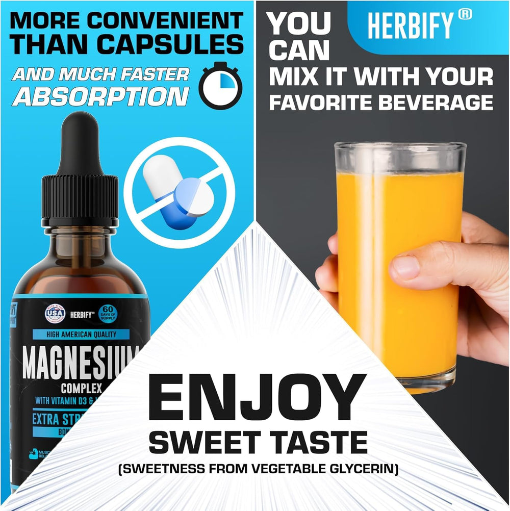 Nutrition facts label for Magnesium Complex Drops