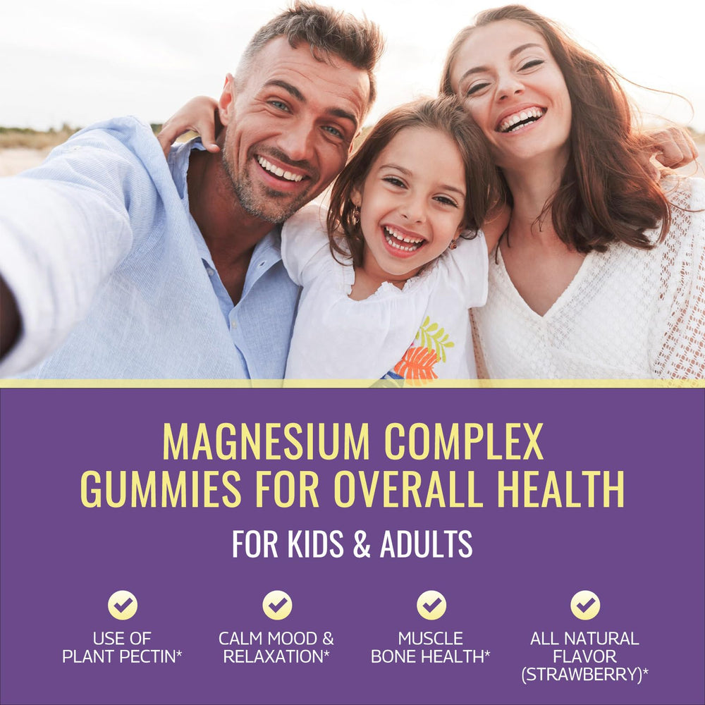 Label showing Vitamin B6 and Vitamin C in Magnesium Complex Gummies