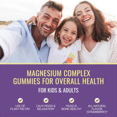 Label showing Vitamin B6 and Vitamin C in Magnesium Complex Gummies