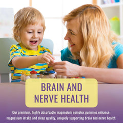 Strawberry flavored vegan magnesium gummies for kids and adults
