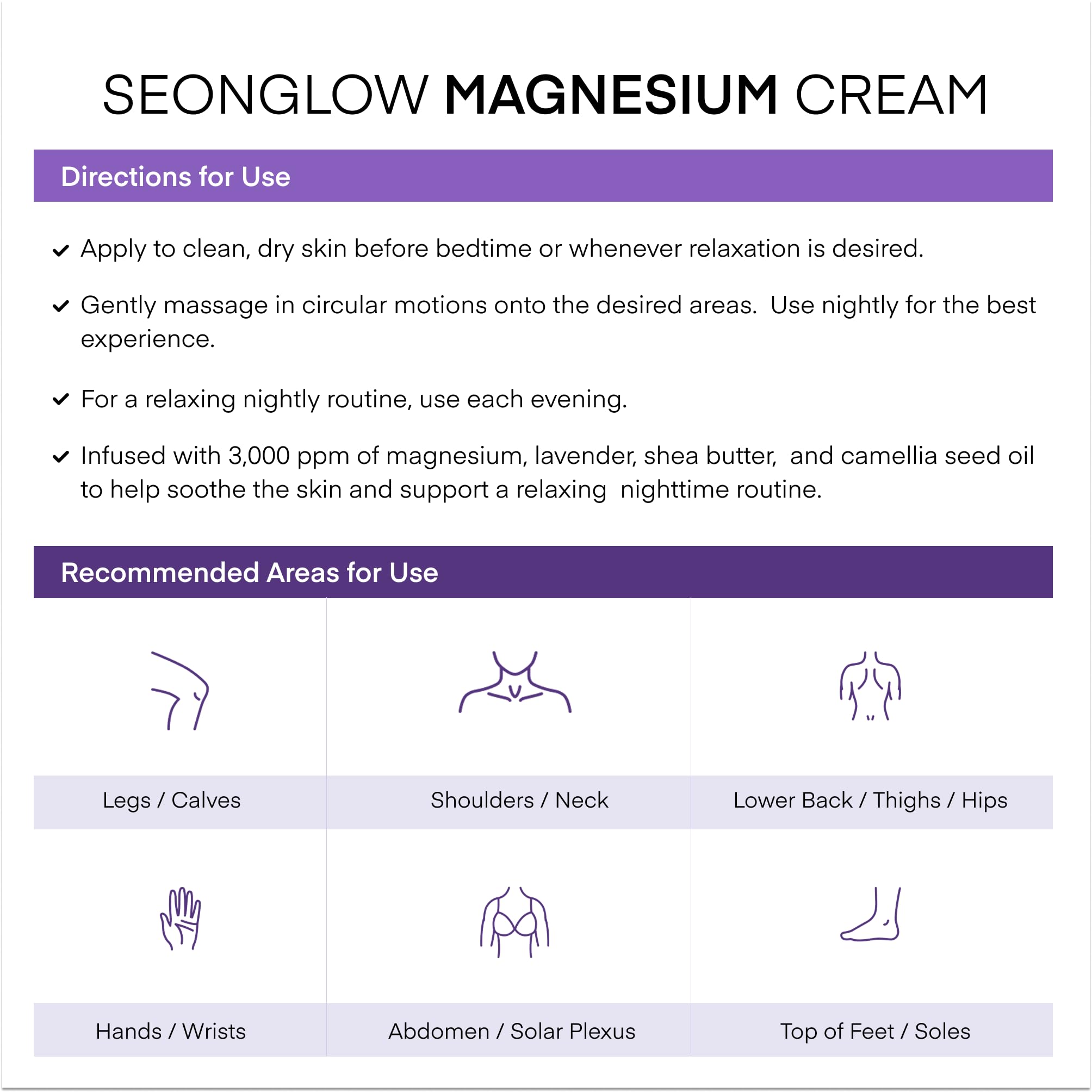 Hands applying magnesium cream to skin