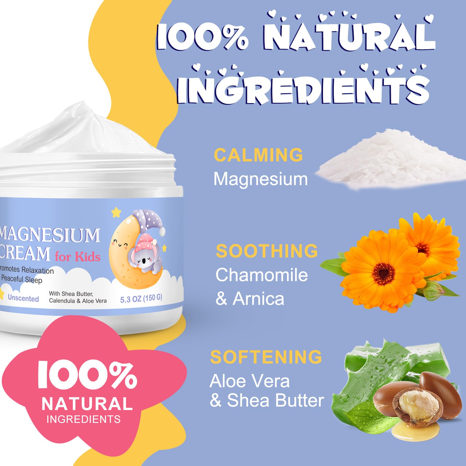 Magnesium cream applied on child's chest area