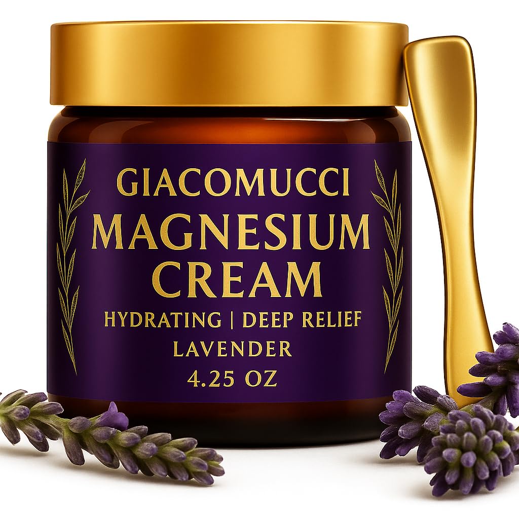 Magnesium cream jar for nighttime relief