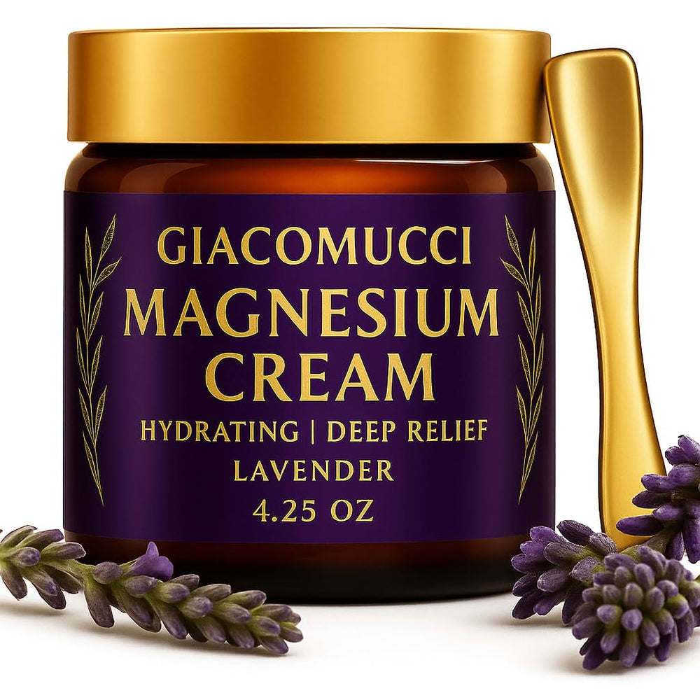 Magnesium cream jar for nighttime relief