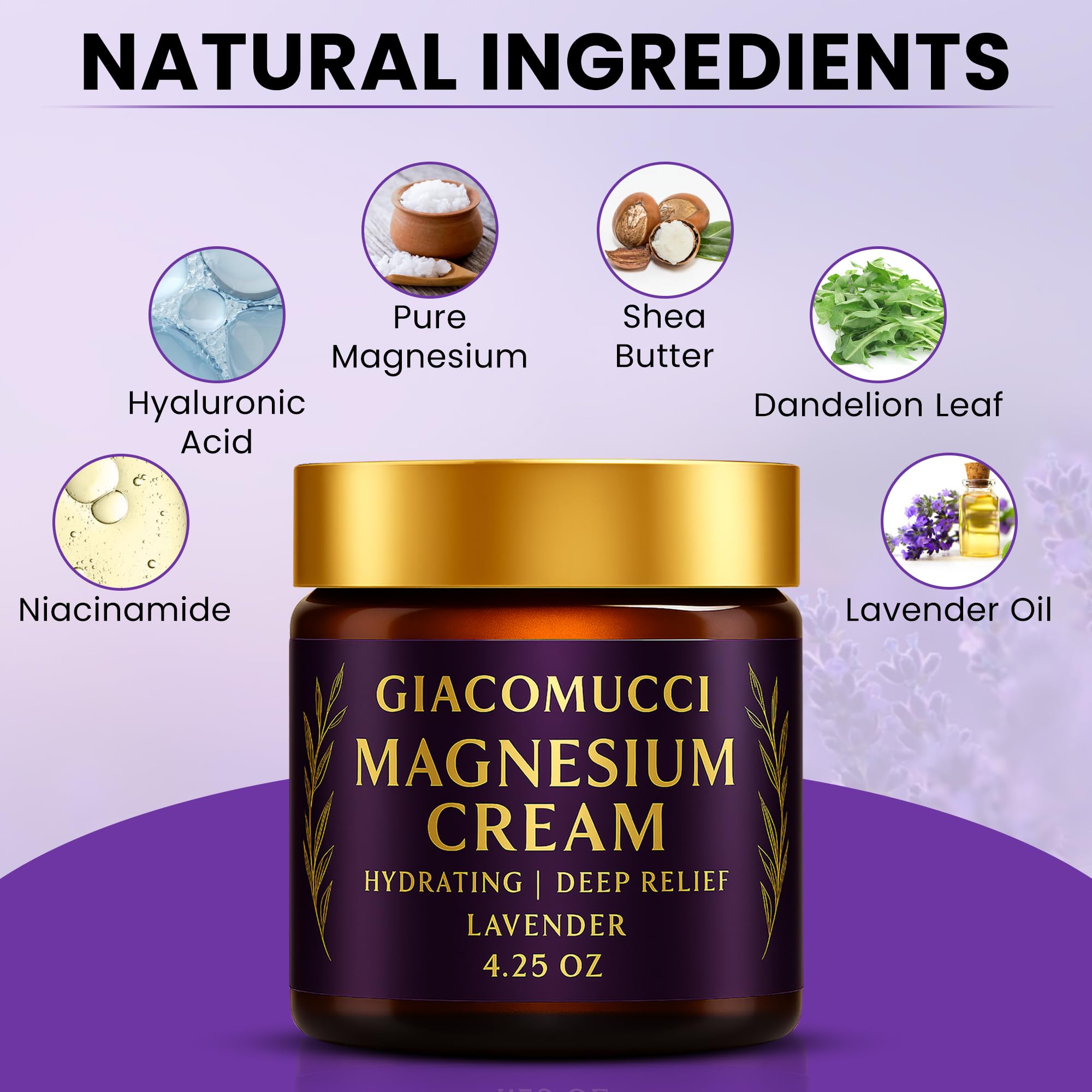 Magnesium cream applied to leg for nighttime relief