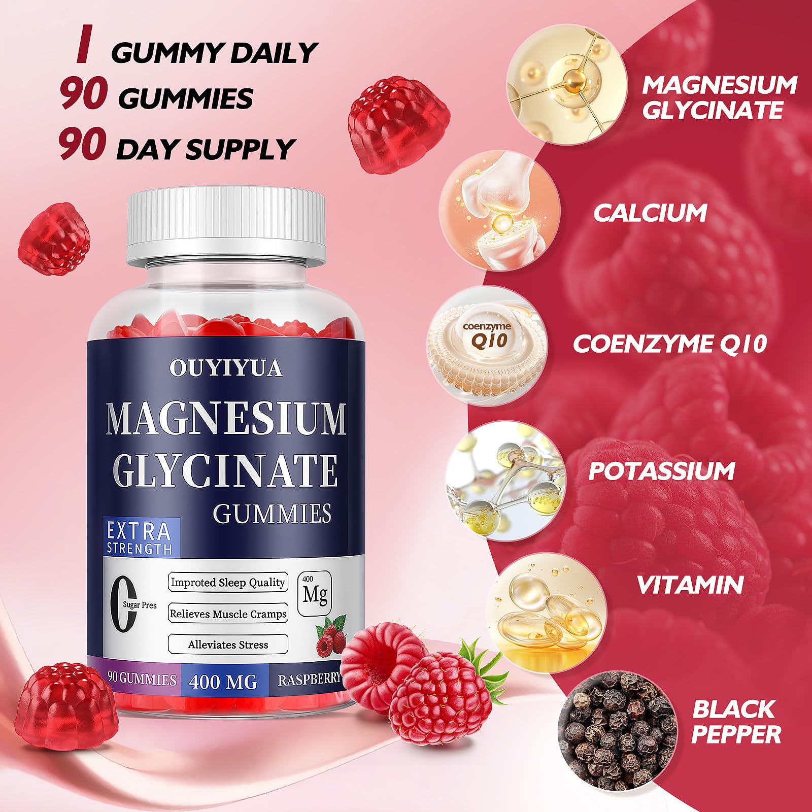 Gummies with CoQ10 and black pepper extract for digestion