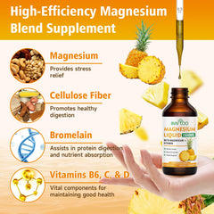 Dropper dispensing magnesium glycinate liquid