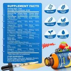 Dropper dispensing magnesium drops into a cup