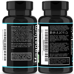 Product packaging and label close-up showing magnesium and electrolyte blend