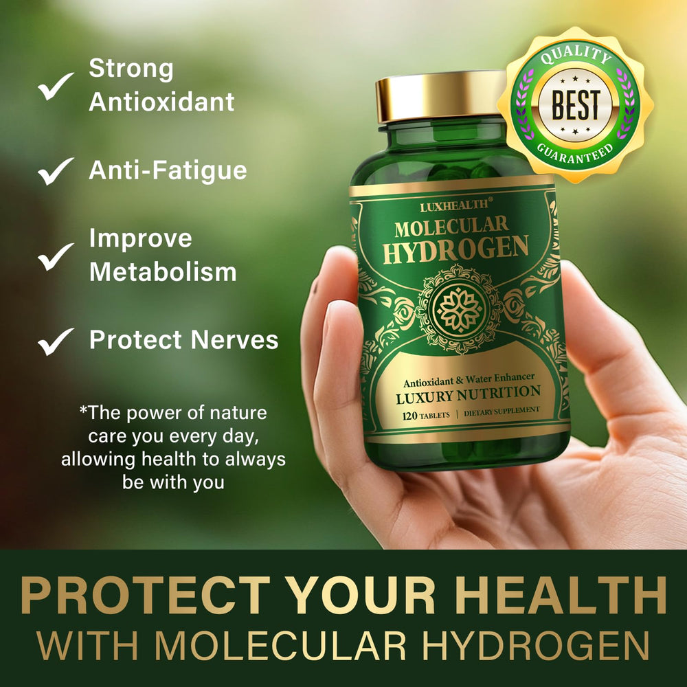 Magnesium-enhanced hydrogen tablets close-up