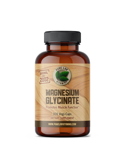 Bottle of Magnesium Glycinate 165mg with 300 capsules