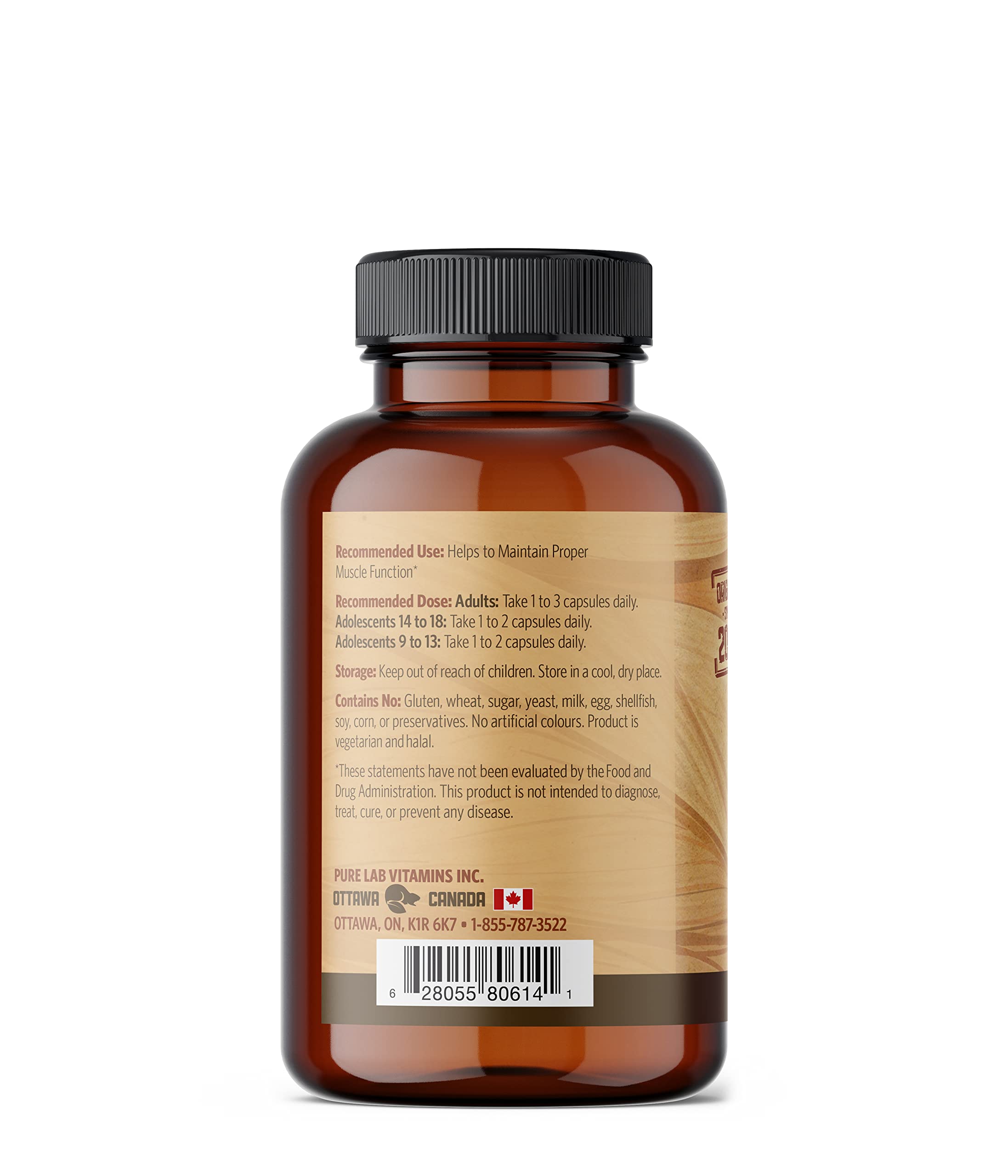 Close-up of Magnesium Glycinate capsules (165mg each)