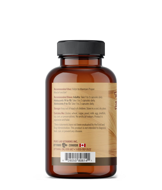 Close-up of Magnesium Glycinate capsules (165mg each)