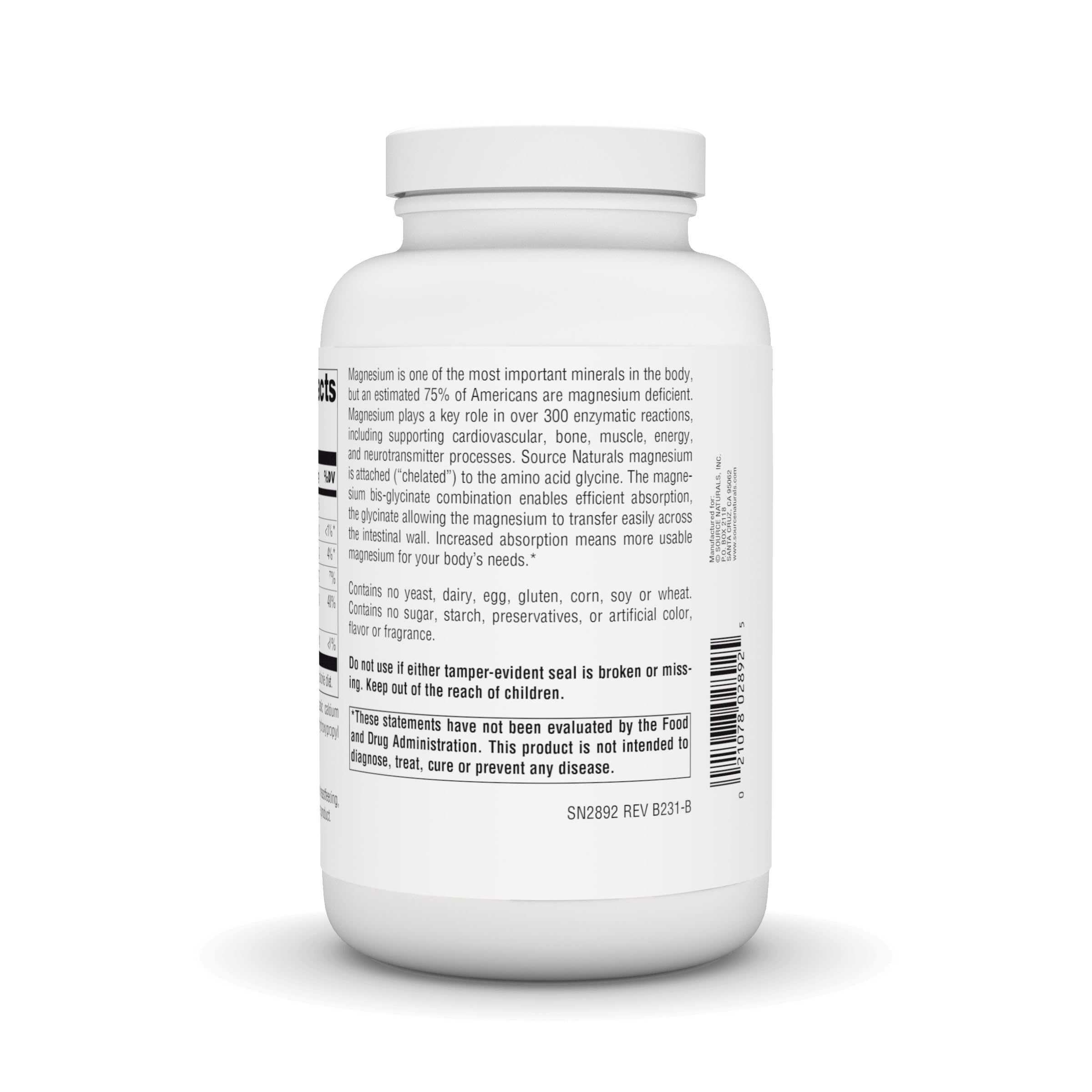 Close-up of bottle label showing product name and dosage