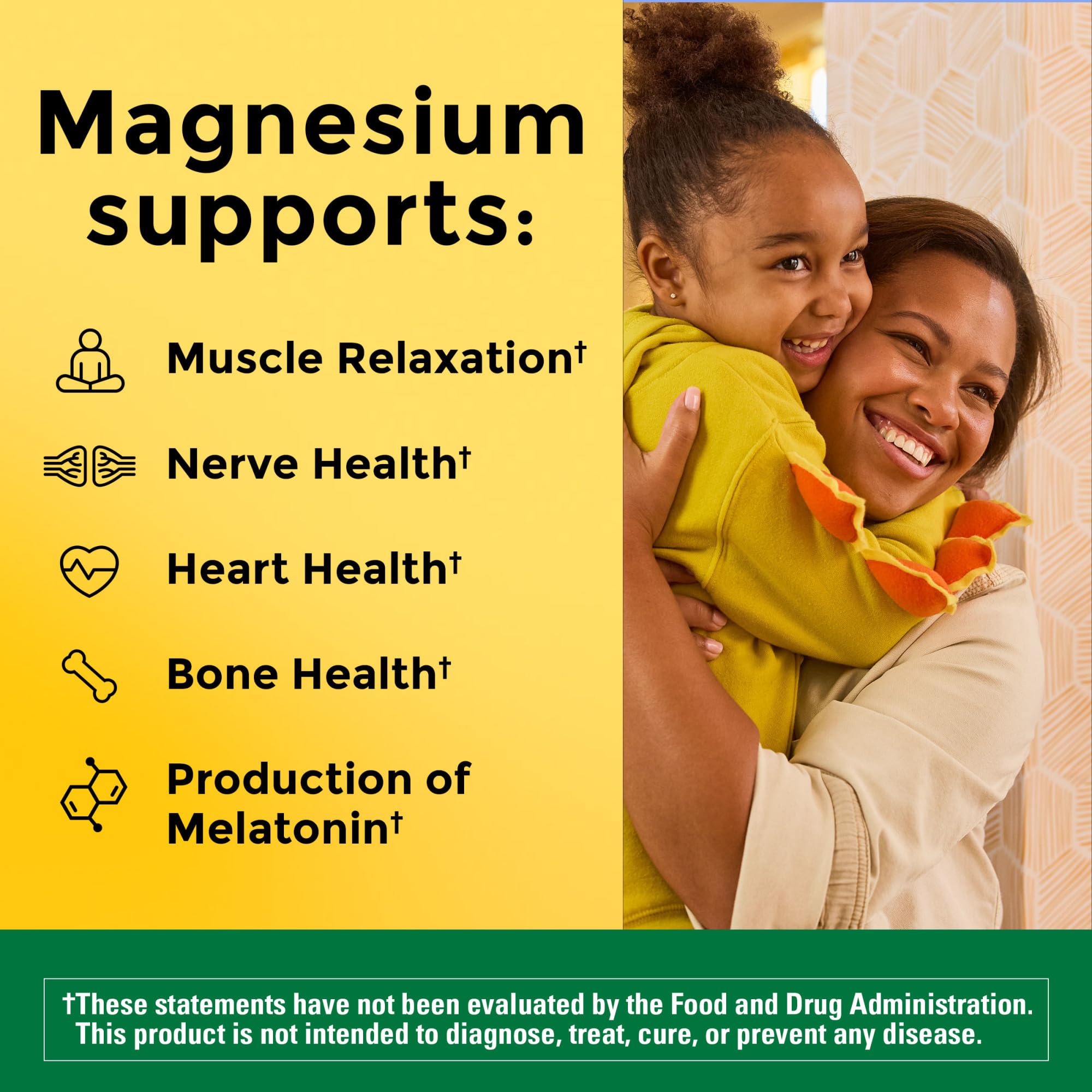Close-up of Magnesium Glycinate 200 mg capsules in bottle