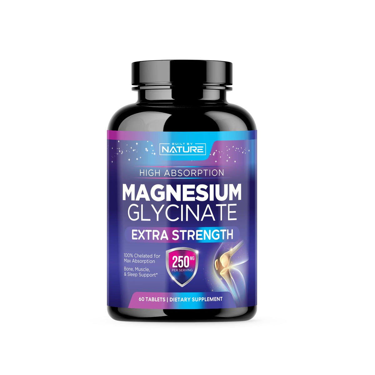 Bottle of Magnesium Glycinate 250mg by Built By Nature