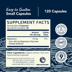 Close-up of Chelated Magnesium Glycinate capsules