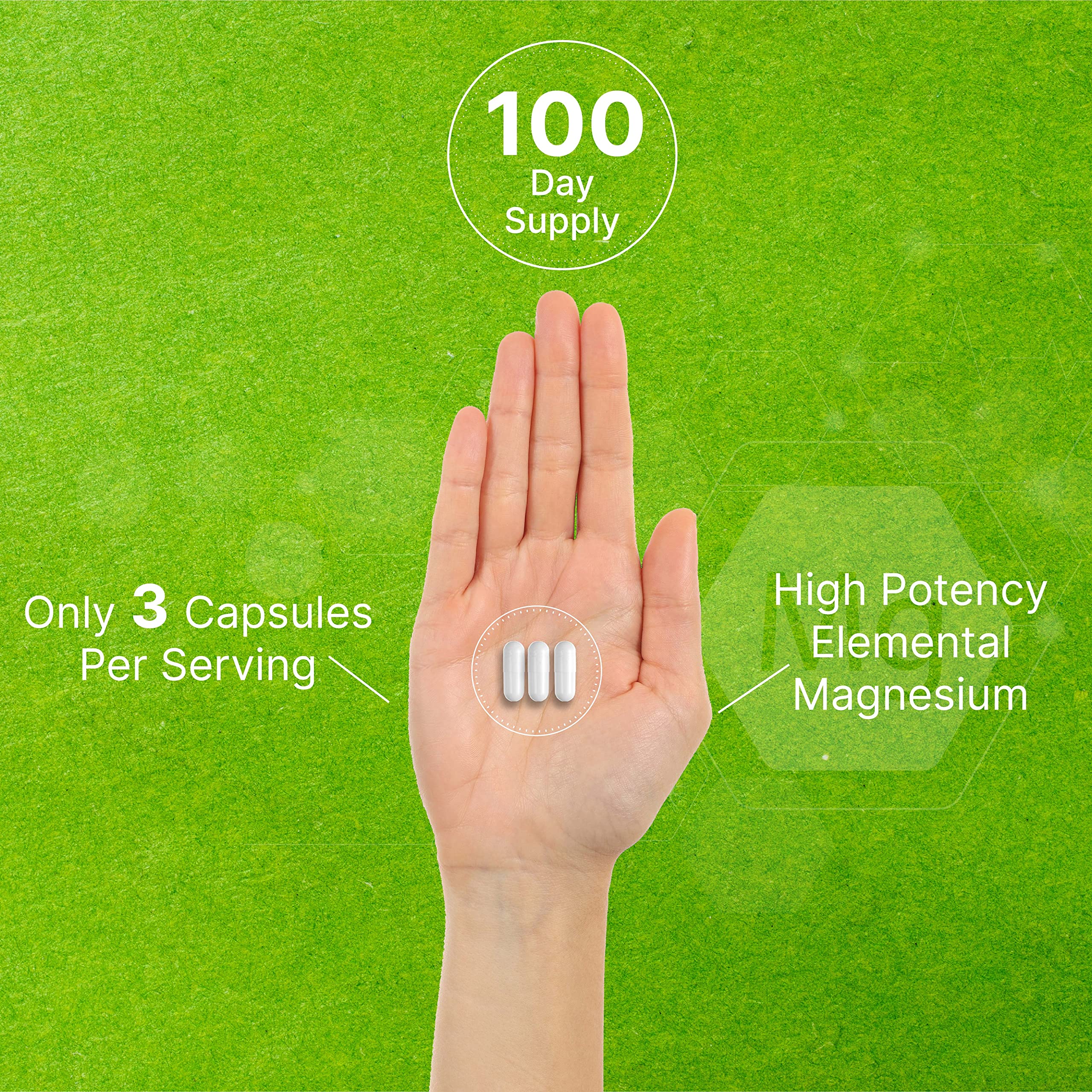 Swallowable magnesium glycinate capsules