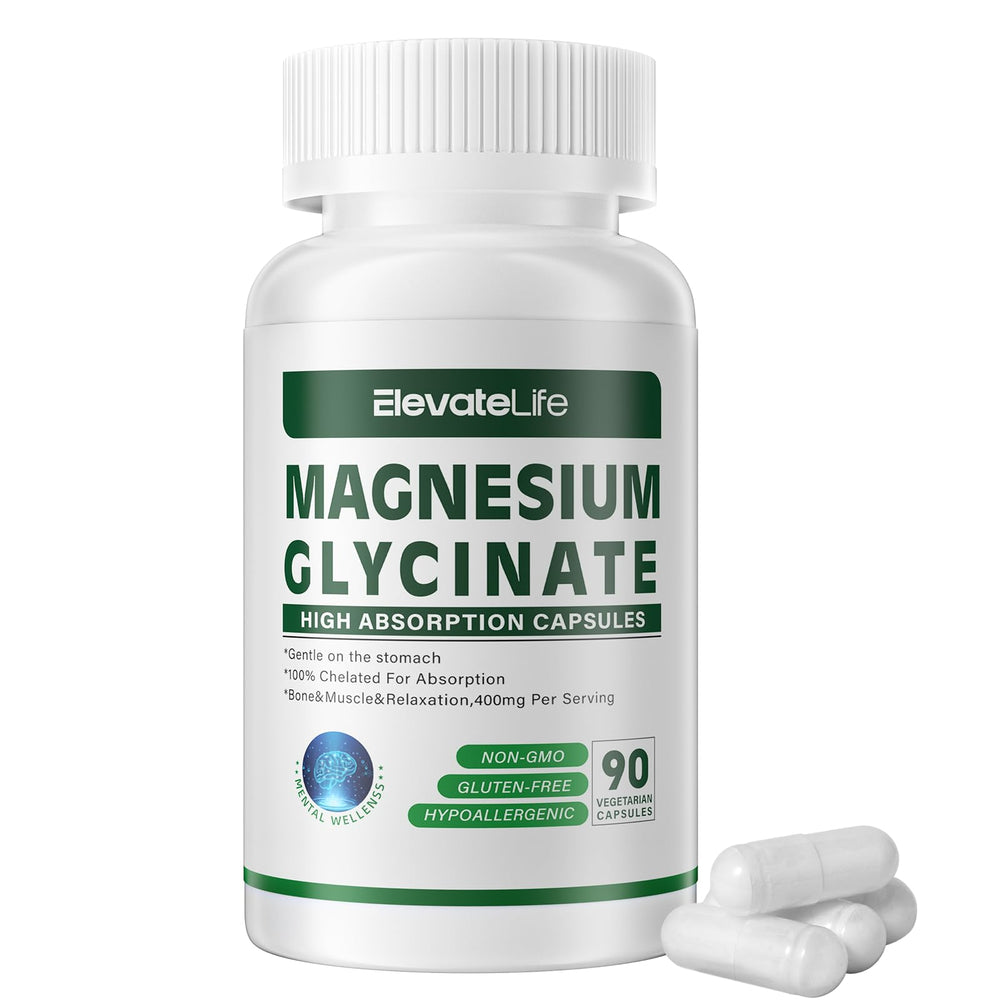 Magnesium Glycinate 400 mg capsules – 90 count (hero image)