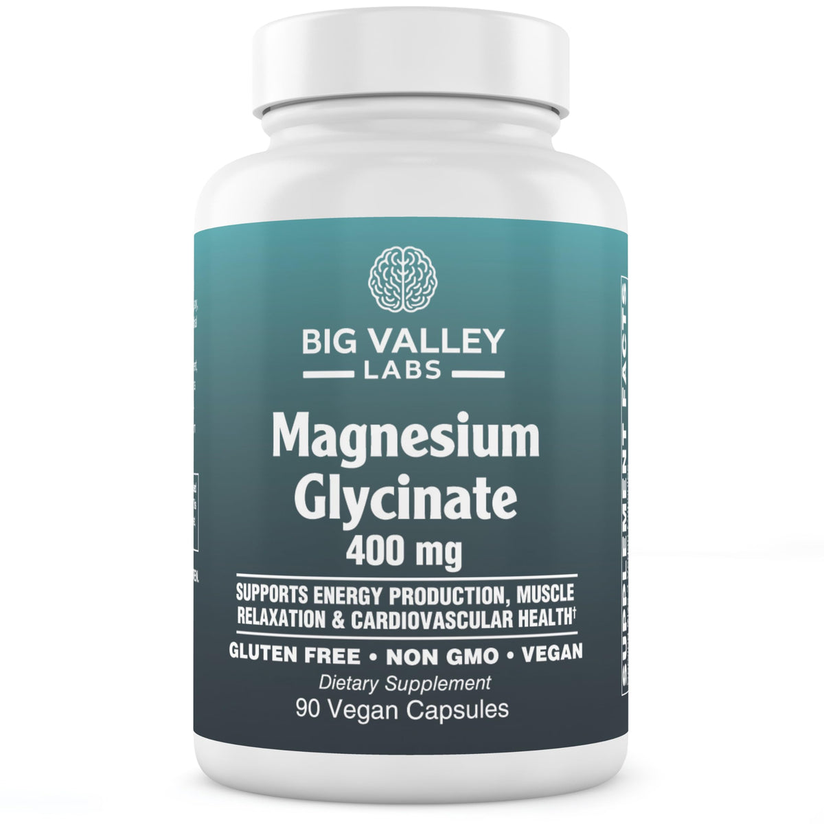 Magnesium Glycinate 400 mg bottle – front view