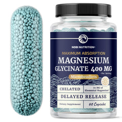 Magnesium Glycinate 400mg bottle with front label