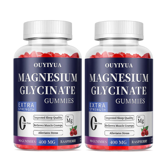 Packaging shot of Magnesium Glycinate 400mg Gummies (Sugar Free, 2 Pack)