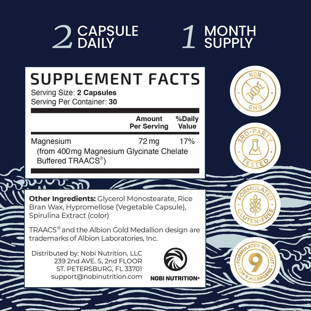 Product label showing 60 count and ingredients