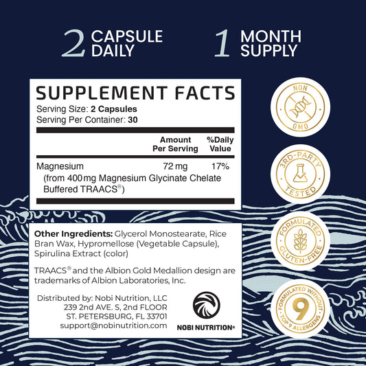 Product label showing 60 count and ingredients