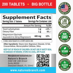 Close-up of small magnesium glycinate tablets