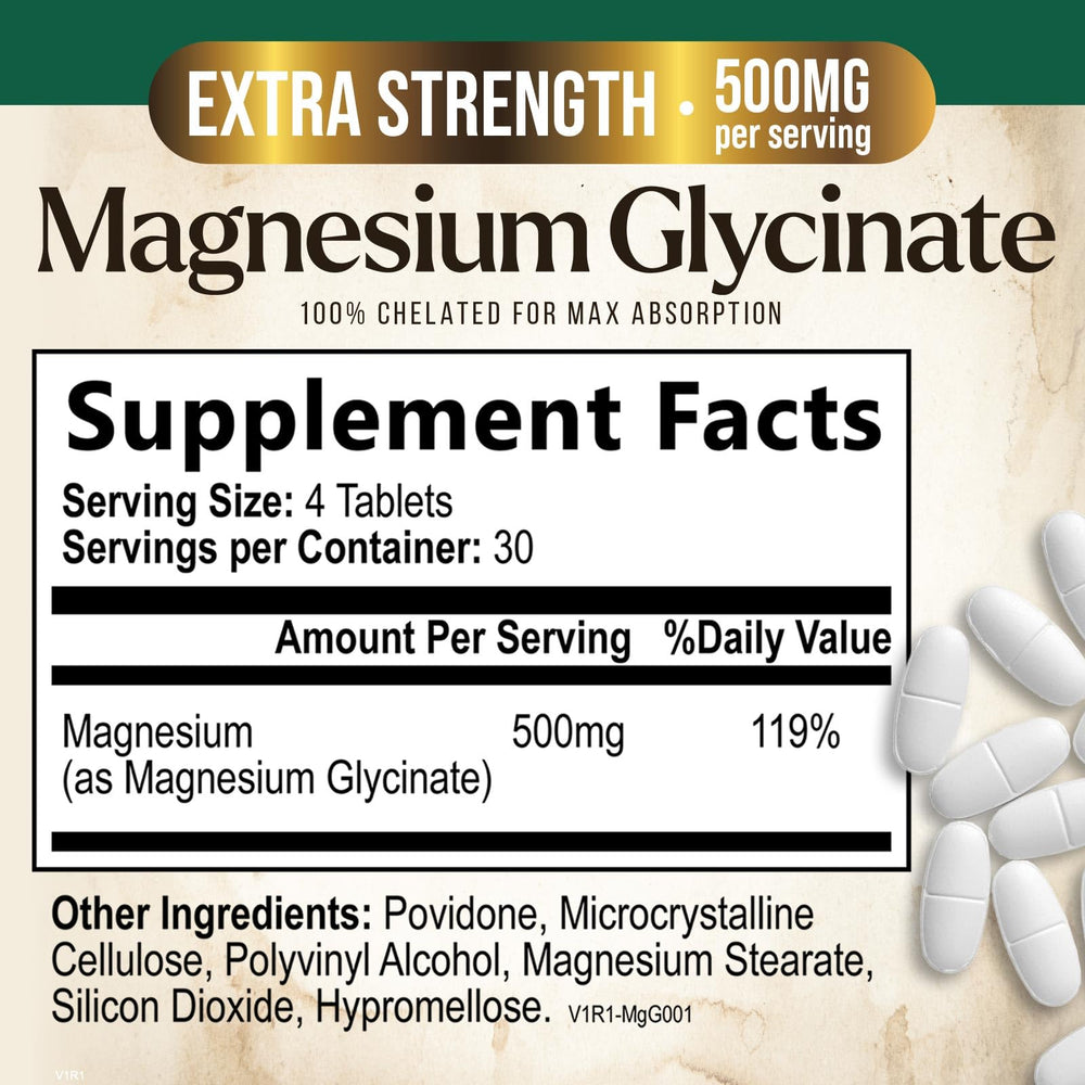 Chelated Magnesium Glycinate 500mg capsules