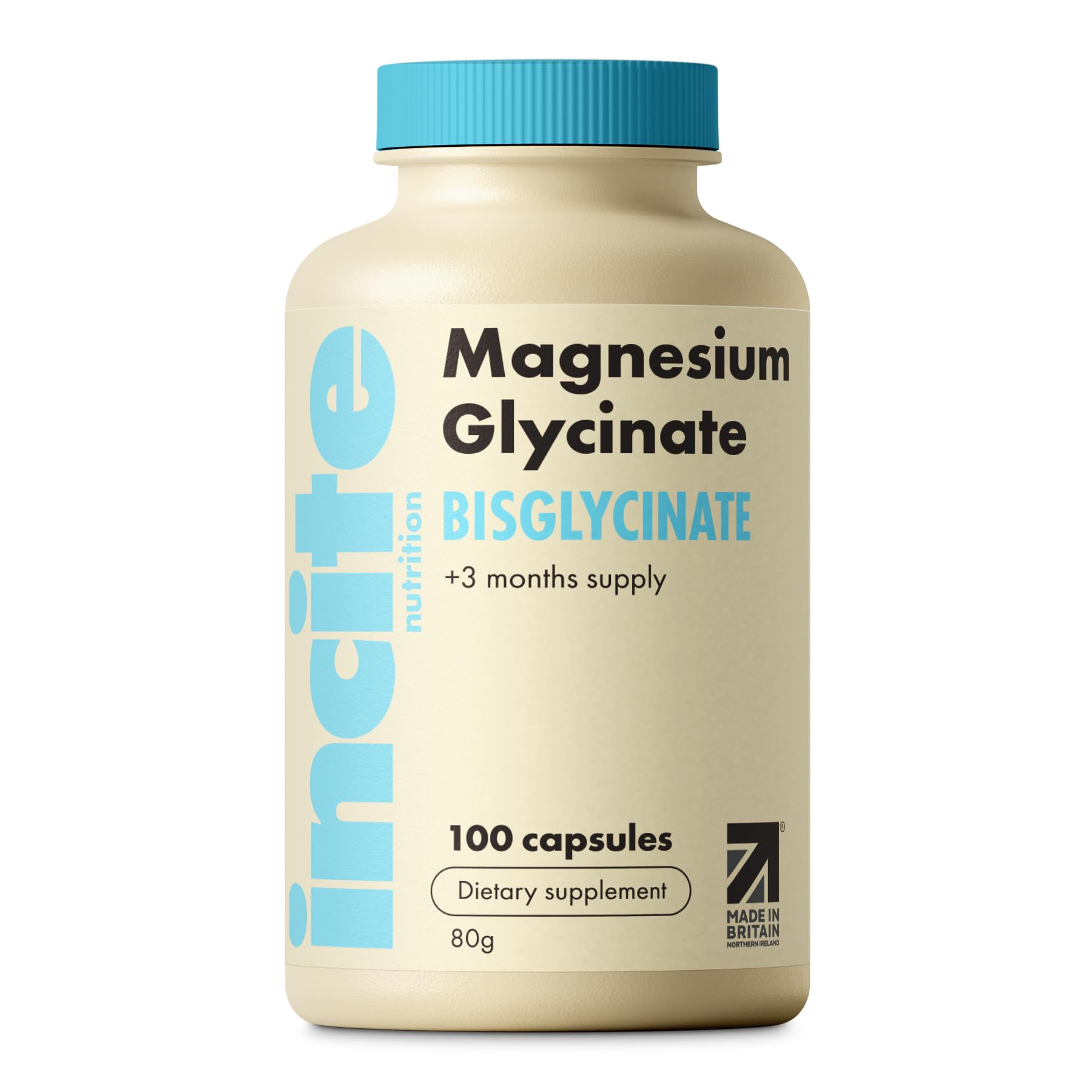 Magnesium Glycinate 500mg bottle with 100 tablets – 3 month supply