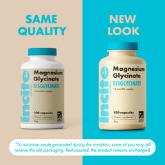 Close-up of vegan, gluten-free magnesium glycinate capsules