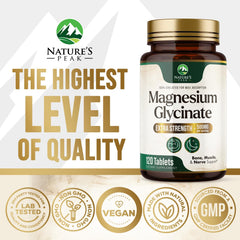Supplement facts panel for Magnesium Glycinate