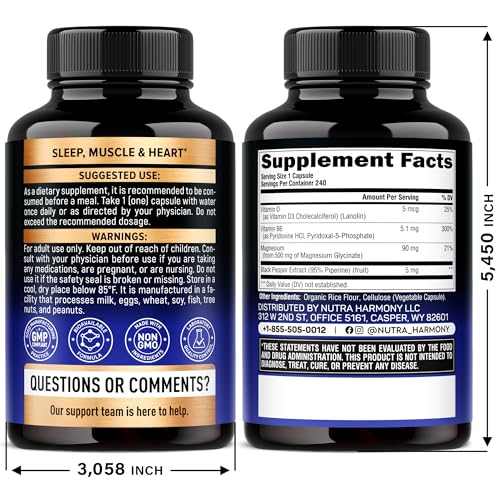 Close-up view of Magnesium Glycinate 500 mg capsules