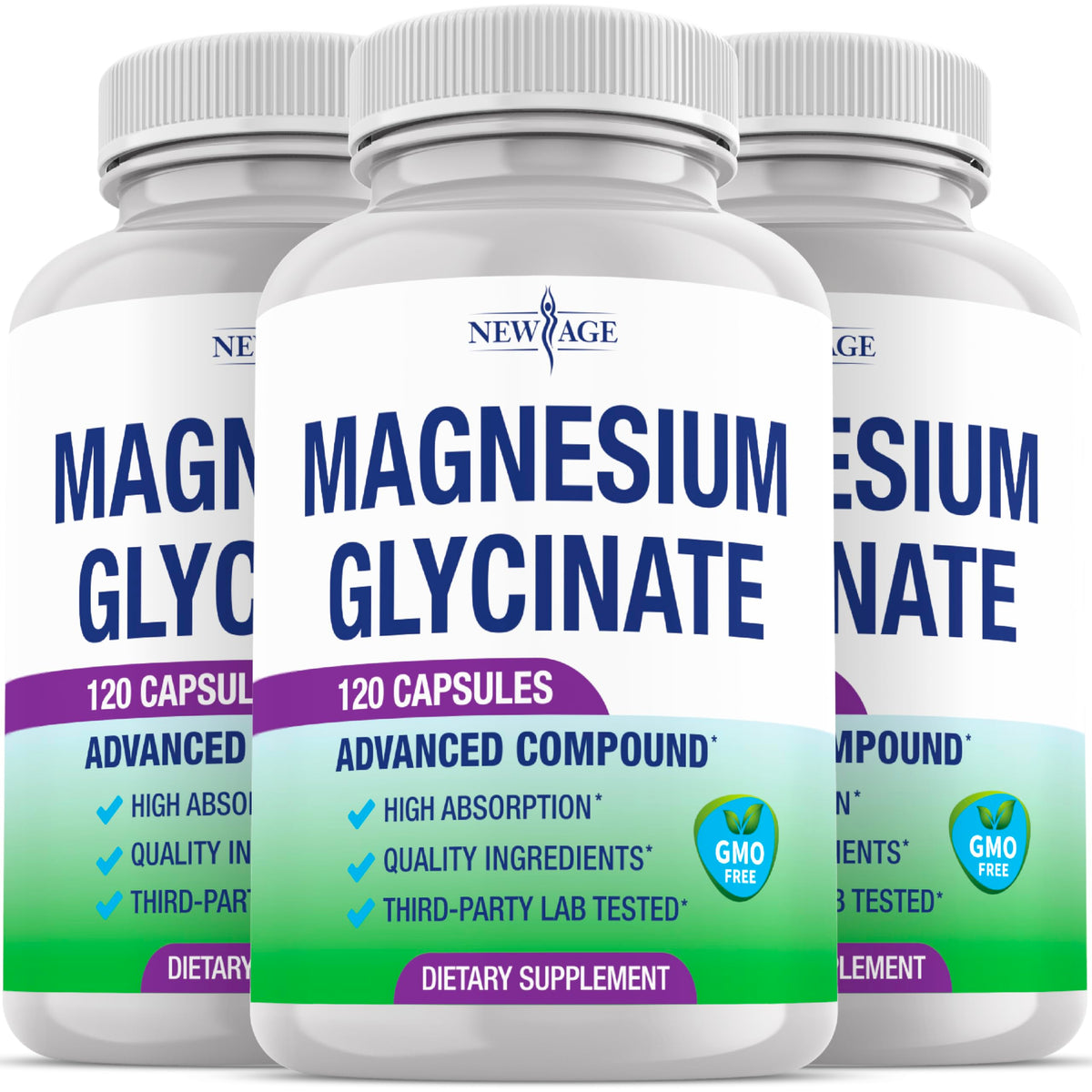Bottle of Magnesium Glycinate 500mg capsules