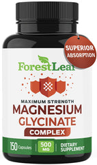ForestLeaf Magnesium Glycinate 500mg bottle – front view