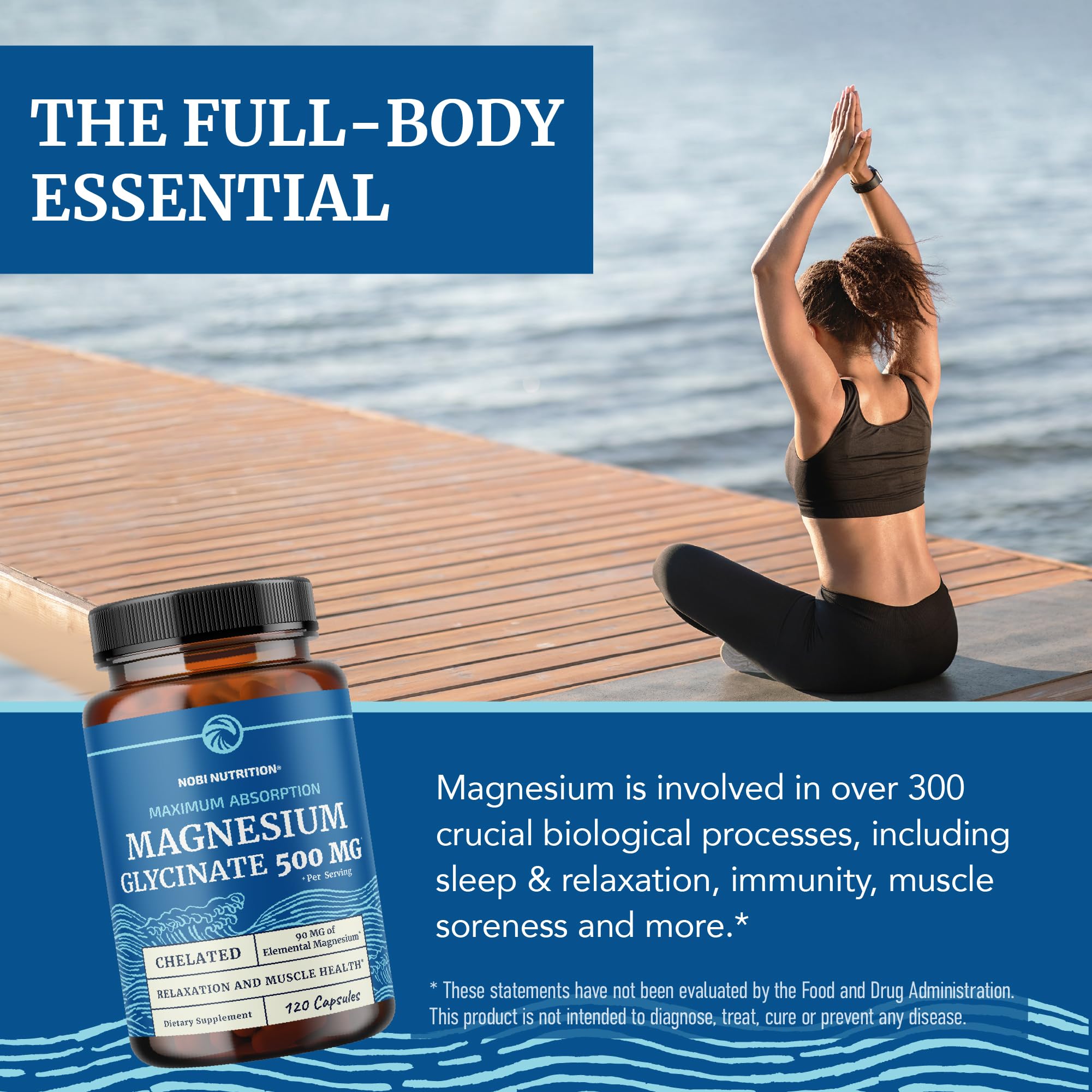 Ingredients panel for Magnesium Glycinate 500mg