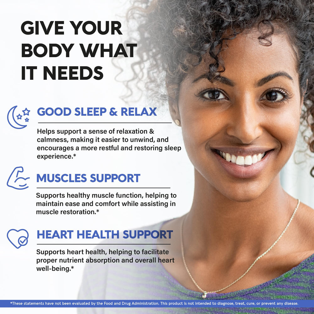 Supplement facts label for Magnesium Glycinate 500 mg