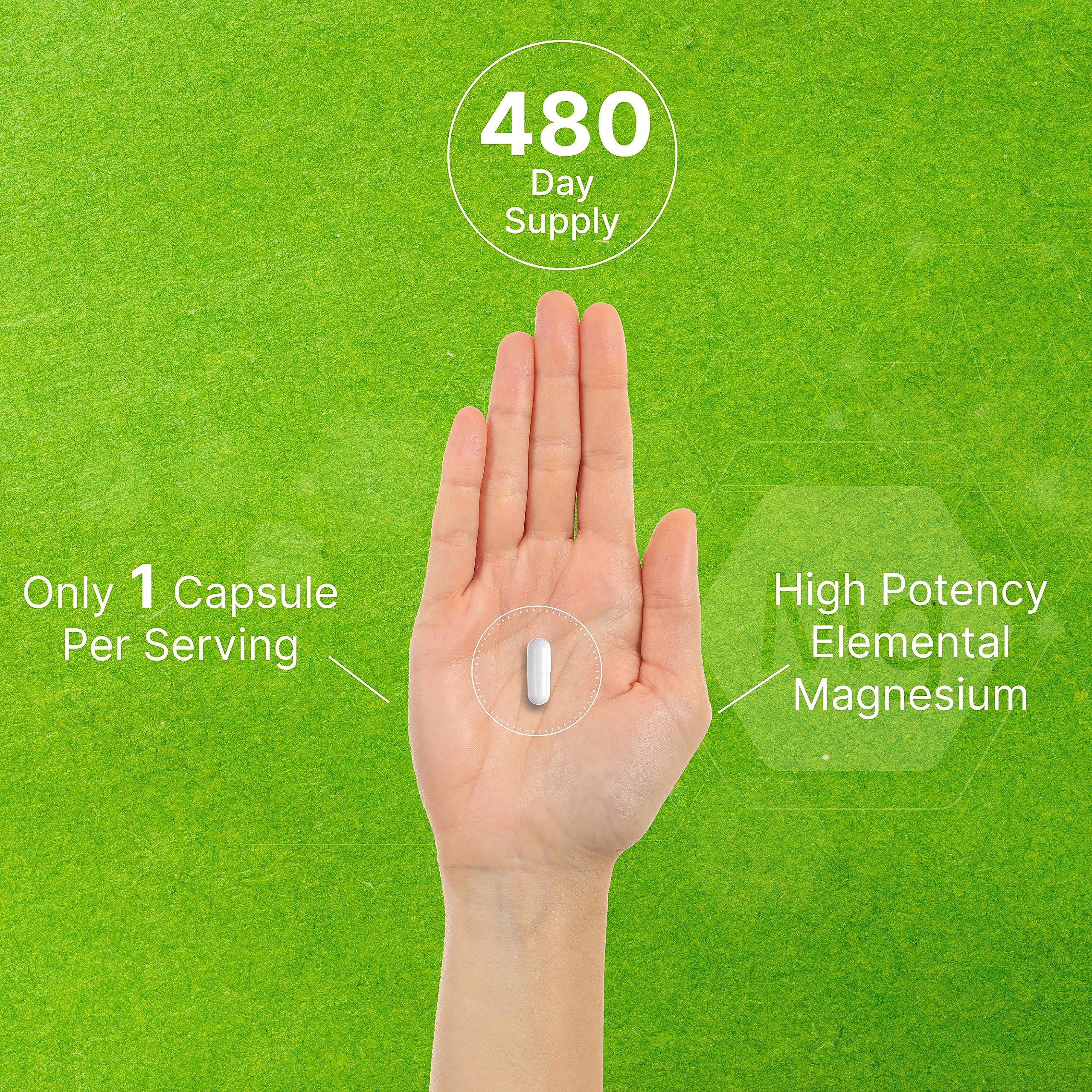 Non-GMO and gluten-free icons for magnesium glycinate