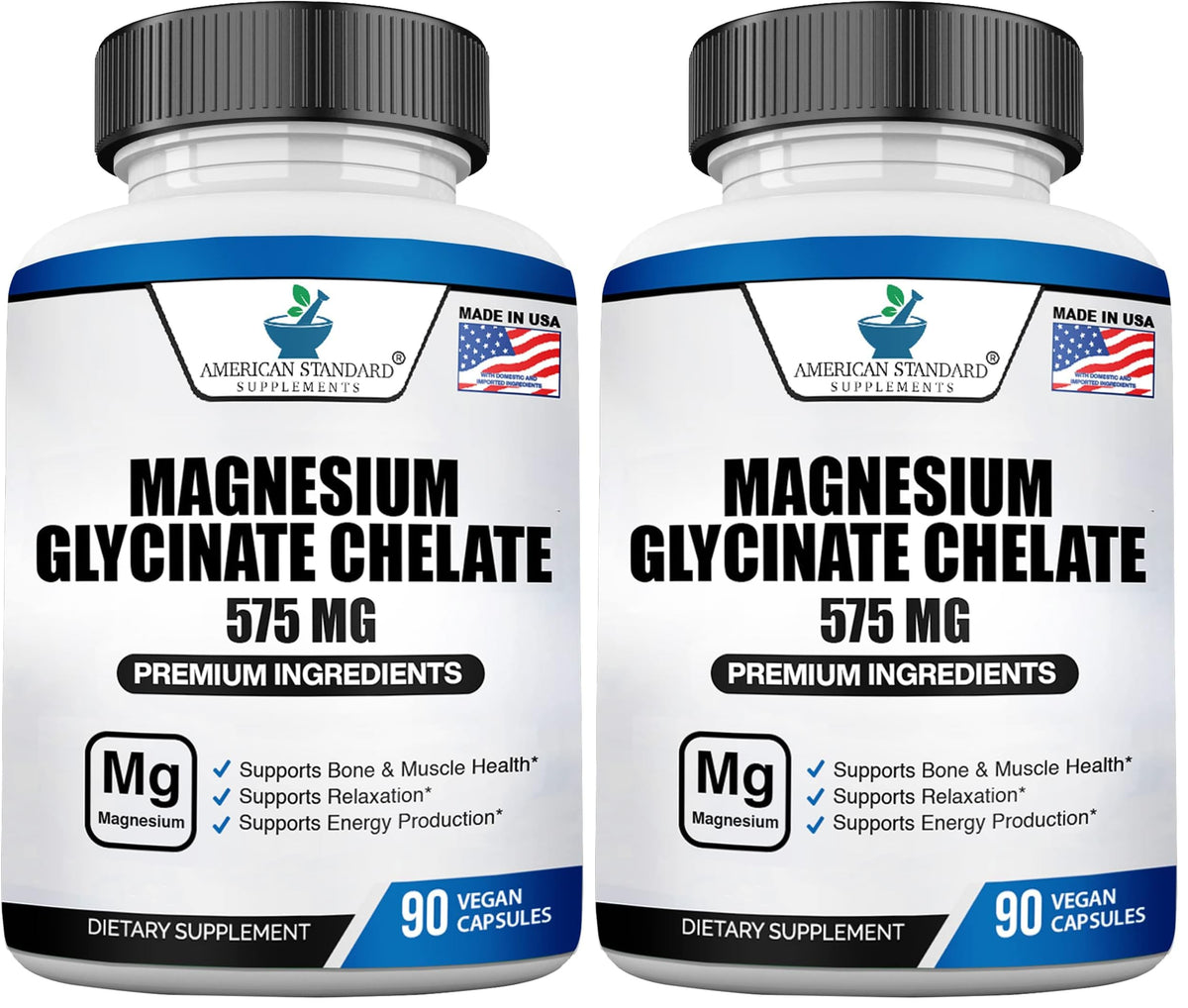 Magnesium Glycinate 575mg bottle with label