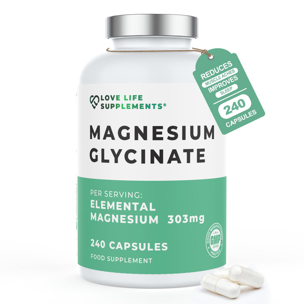 Magnesium Glycinate (Bisglycinate) bottle - UK made