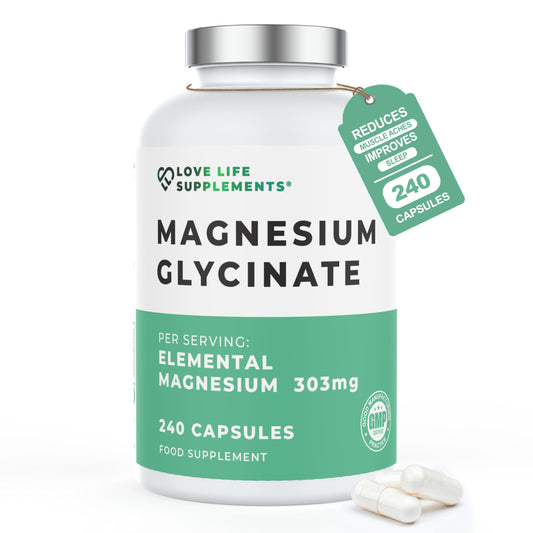 Magnesium Glycinate (Bisglycinate) bottle - UK made