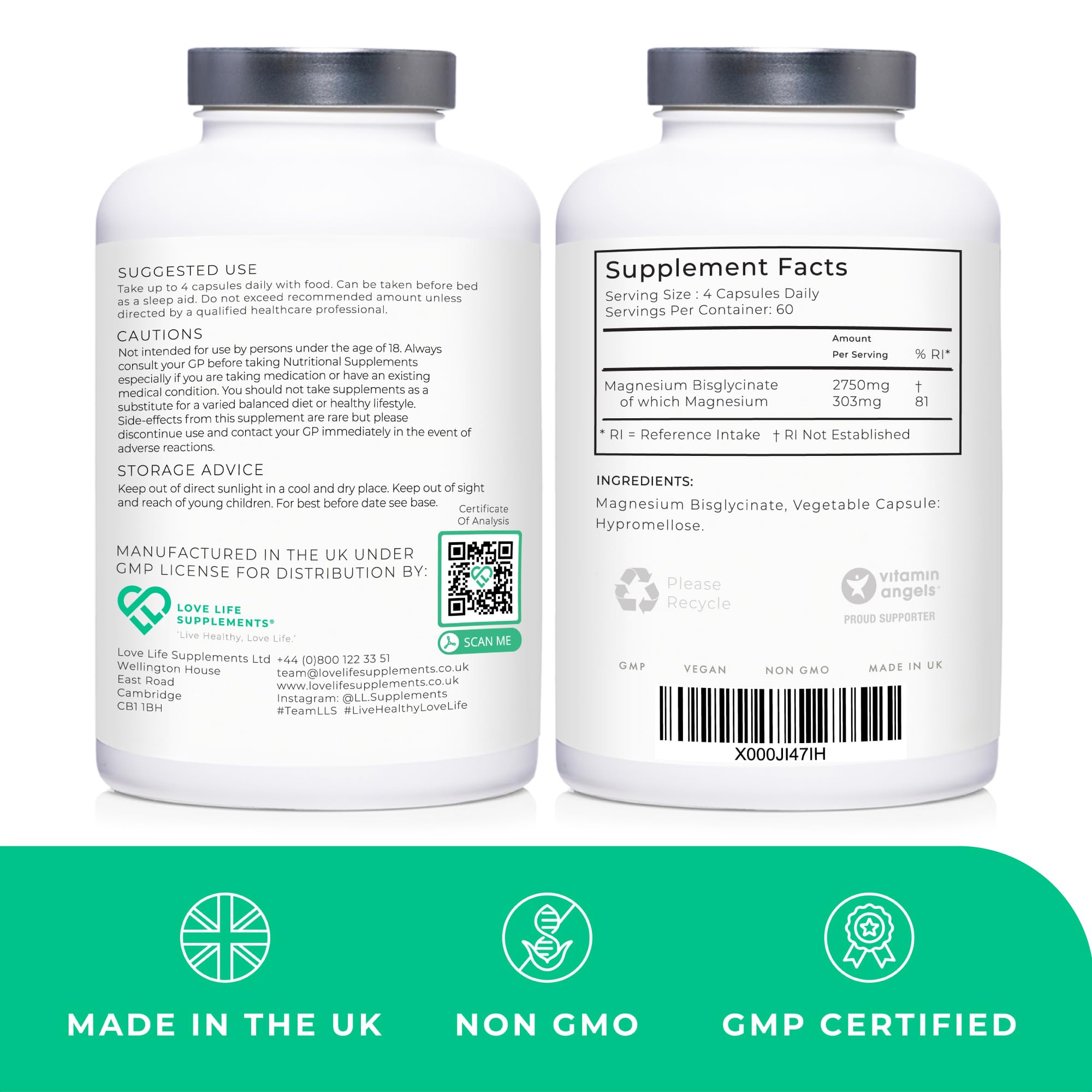 Magnesium Glycinate capsules - 240 count