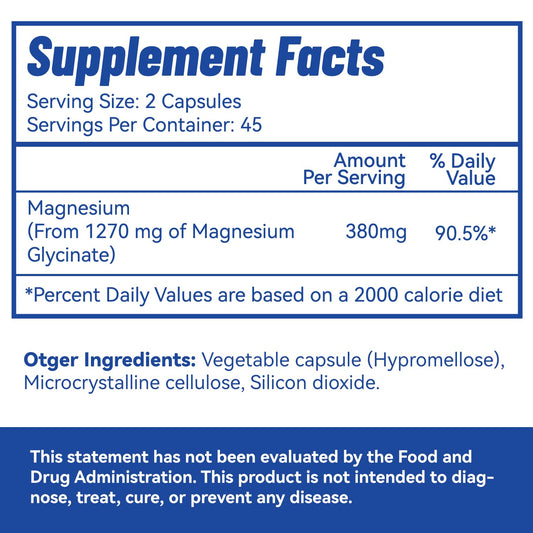Close-up of magnesium glycinate capsules