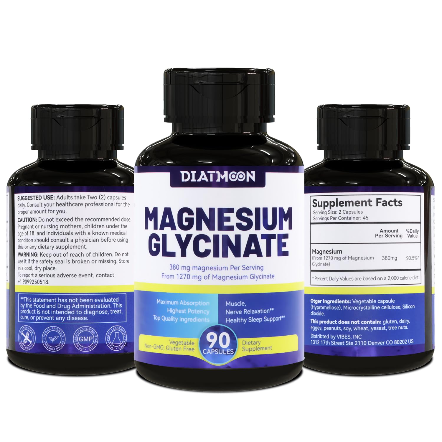 Magnesium Glycinate bottle and packaging