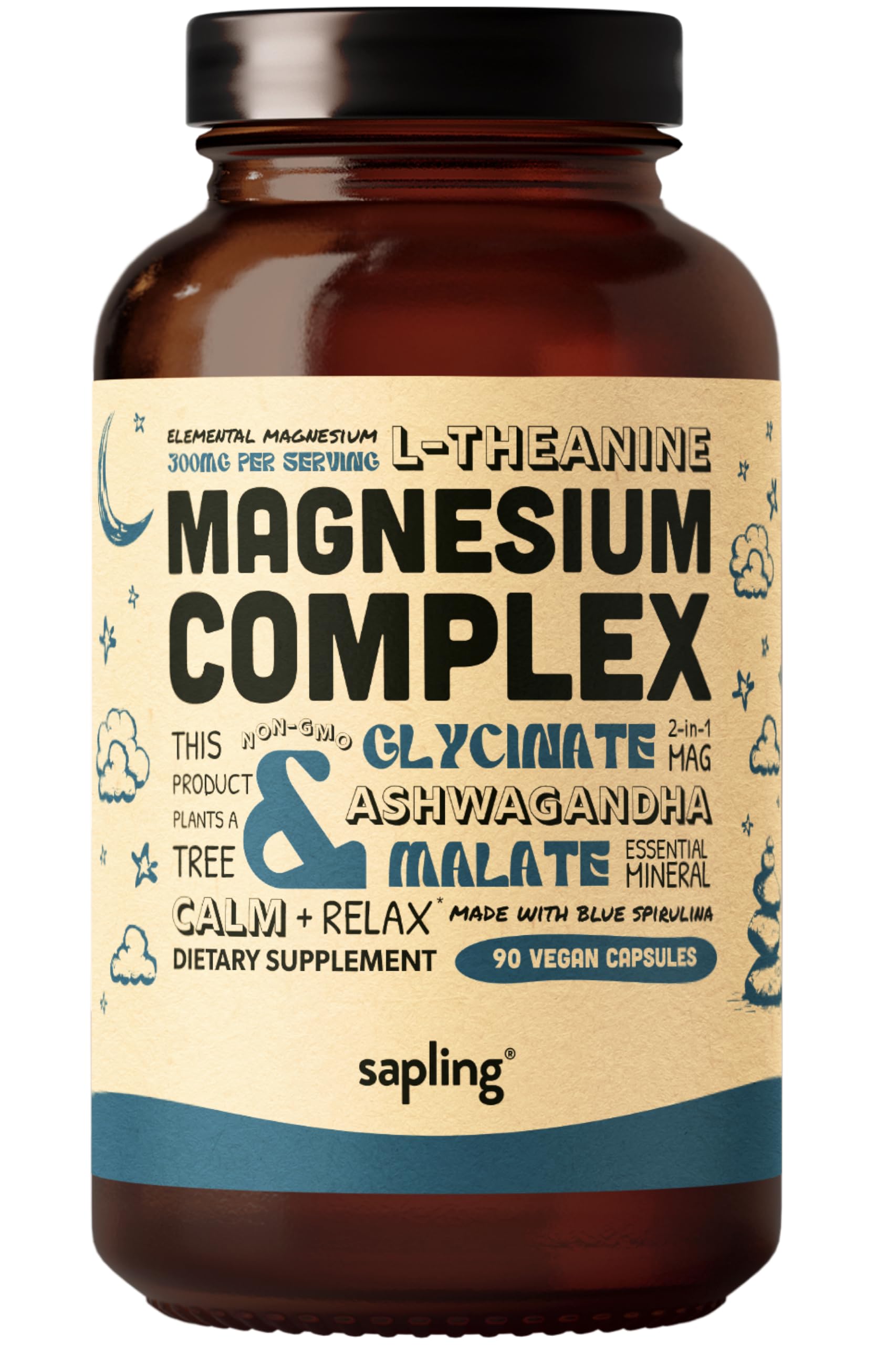 Magnesium Glycinate Complex bottle with capsules