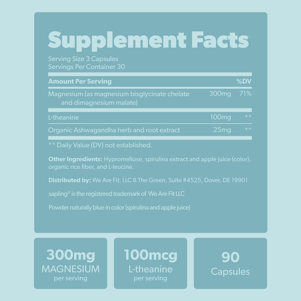 90 vegan capsules of Magnesium Glycinate Complex