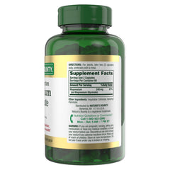 Supplement facts panel for Magnesium Glycinate 240 mg