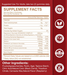 Nutrition label showing 400mg Magnesium Glycinate and 200mg L-Threonate