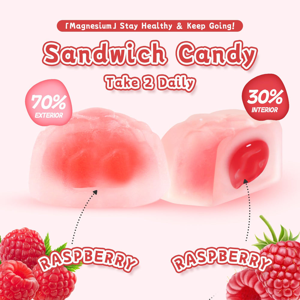 Heart-shaped gummies with glossy texture